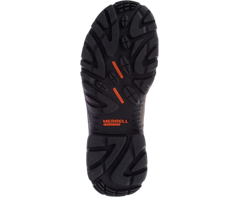Merrell Vandrestøvler Herre - Strongfield Læder 8\" Thermo Waterproof Comp Toe - Brune - RNJ372194